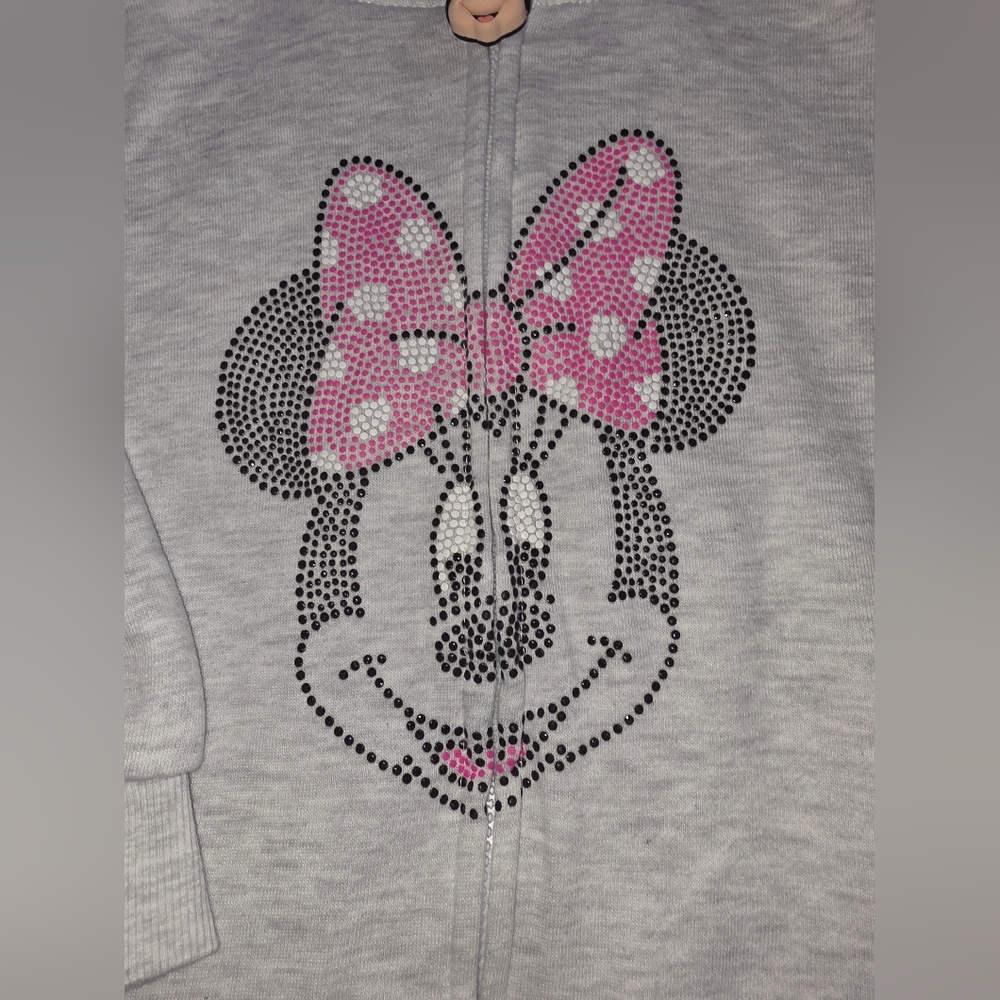 Minnie Mouse Rinestone Kids 5/6 Hoodie - Picture 2 of 5